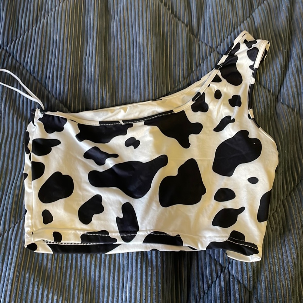 Cow print crop top